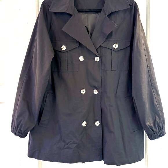 NWOT Zhaovi's Amazon Double Breasted Light Weight Short Trench Coat XL - Picture 2 of 4